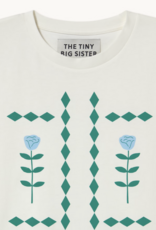 The Tiny Big Sister T-Shirt 'Flowers' - Off White - The Tiny Big Sister
