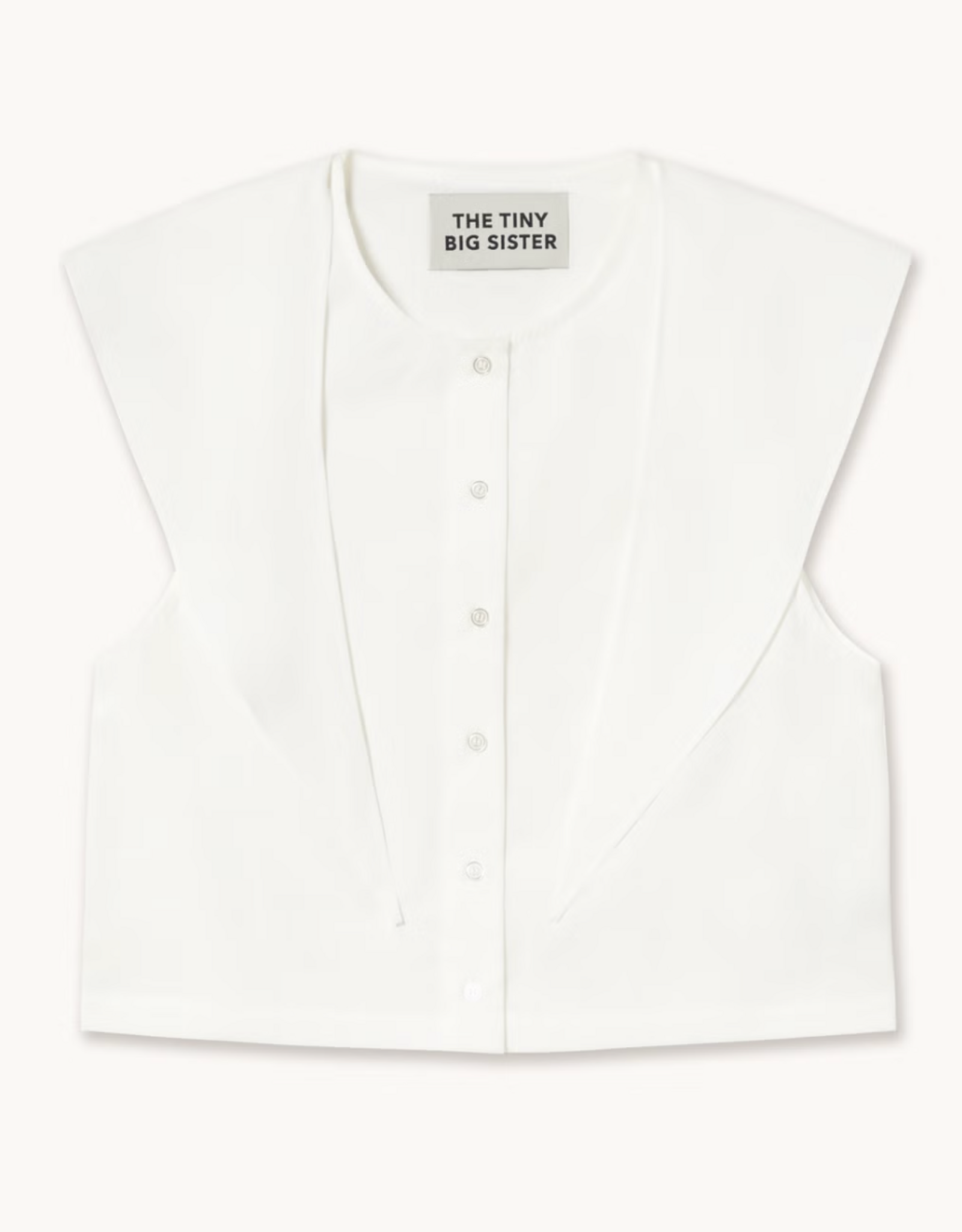 The Tiny Big Sister Top 'Scarf Neck'  - Off White - The Tiny Big Sister