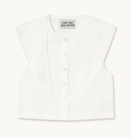 The Tiny Big Sister Top 'Scarf Neck'  - Off White - The Tiny Big Sister