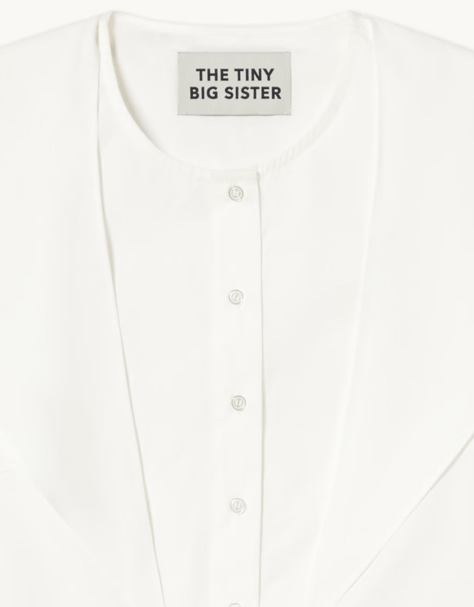 The Tiny Big Sister Top 'Scarf Neck'  - Off White - The Tiny Big Sister