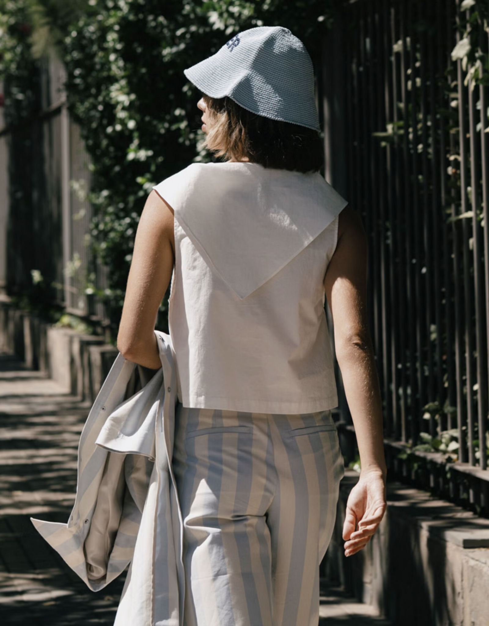 The Tiny Big Sister Top 'Scarf Neck'  - Off White - The Tiny Big Sister