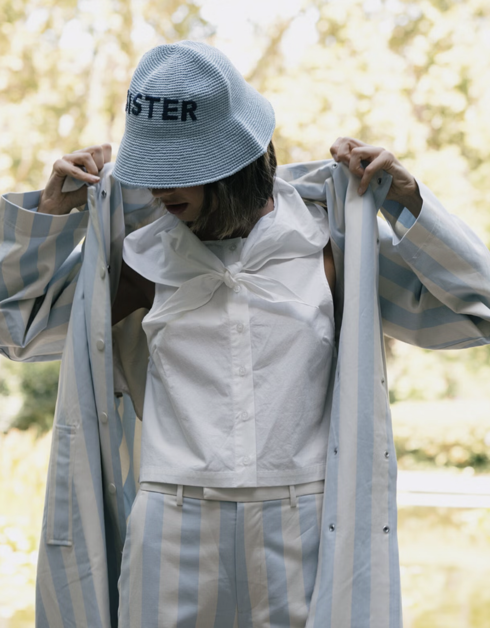 The Tiny Big Sister Top 'Scarf Neck'  - Off White - The Tiny Big Sister