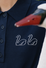 The Tiny Big Sister Polo 'Swans' - Navy -  The Tiny Big Sister