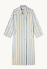 The Tiny Big Sister Trench Coat 'Striped' - Denim Blue/Ivory - The Tiny Big Sister