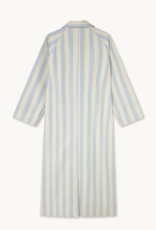 The Tiny Big Sister Trench Coat 'Striped' - Denim Blue/Ivory - The Tiny Big Sister