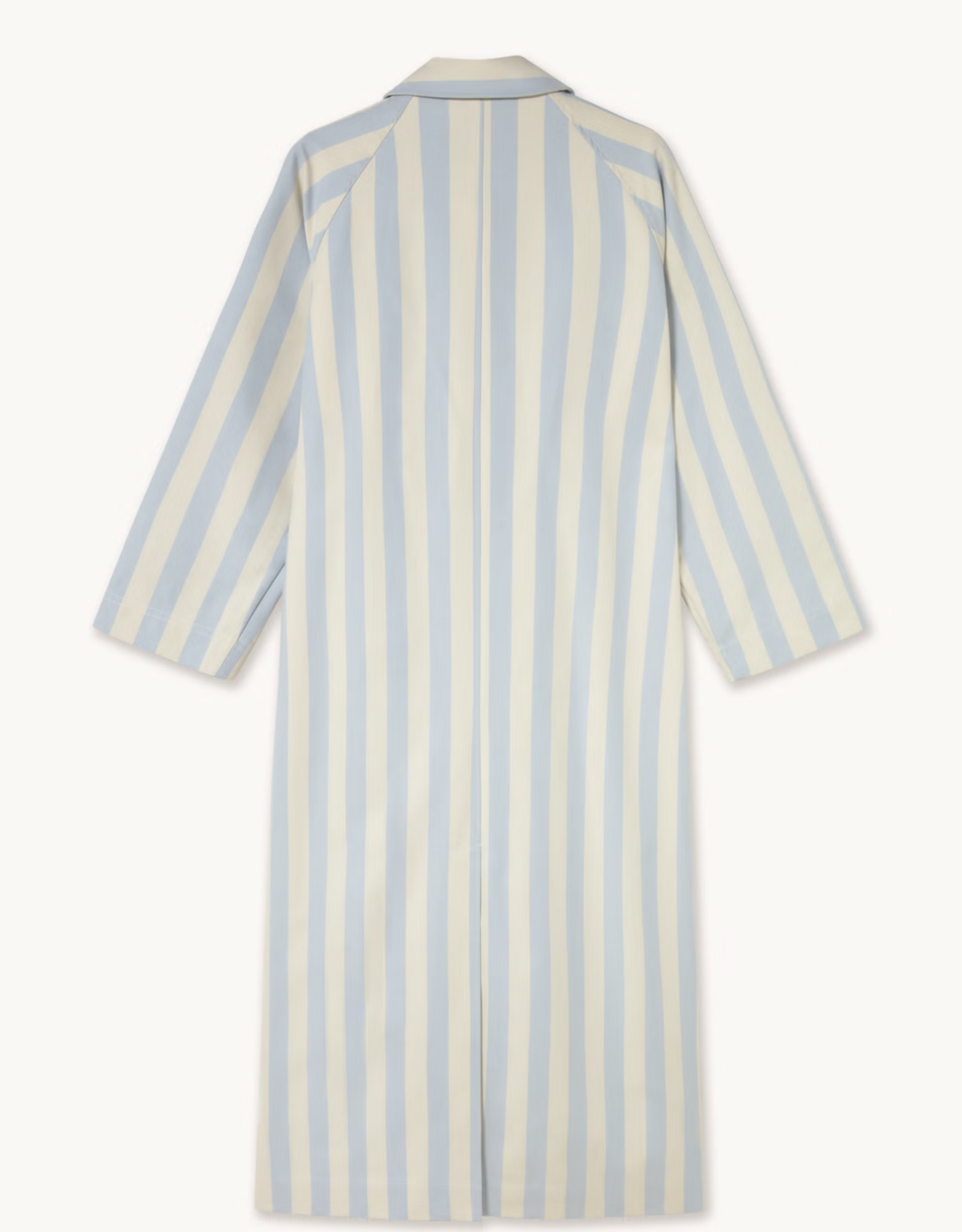 The Tiny Big Sister Trench Coat 'Striped' - Denim Blue/Ivory - The Tiny Big Sister