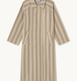 The Tiny Big Sister Trench Coat 'Striped' - Mocha/Dark Vanilla - The Tiny Big Sister