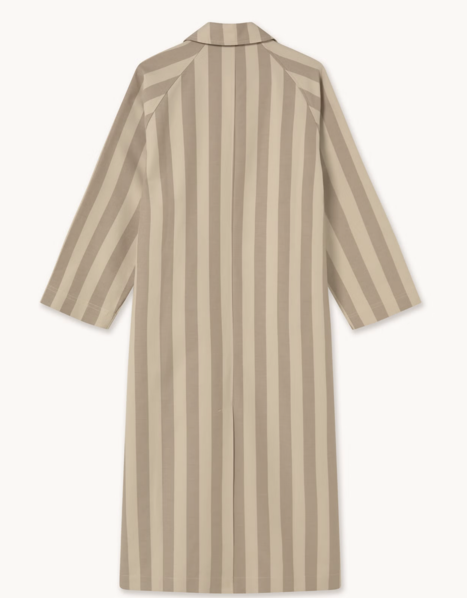 The Tiny Big Sister Trench Coat 'Striped' - Mocha/Dark Vanilla - The Tiny Big Sister