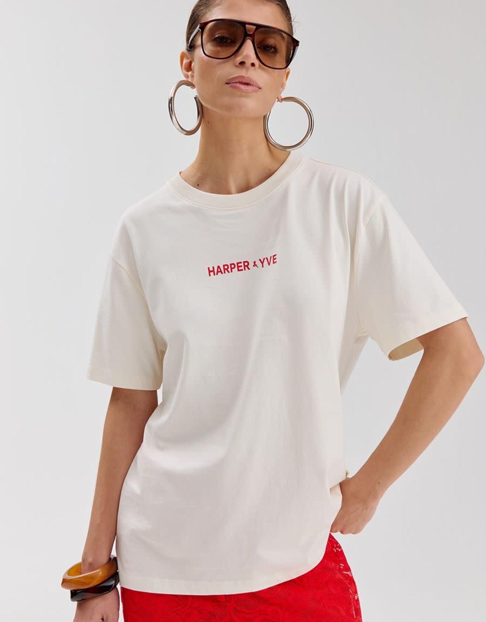 Harper&Yve T-Shirt  'Mexicanback' - Ecru - Harper&Yve