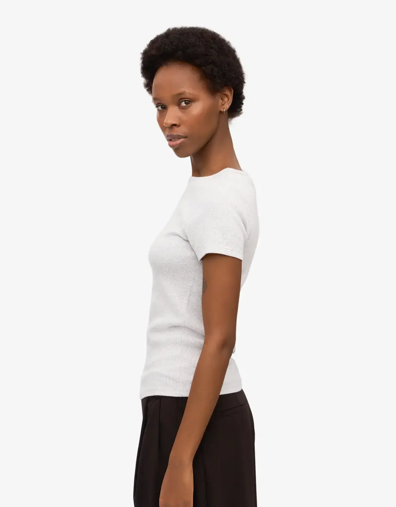 Colorful Standard T-Shirt 'Organic Rib SS' - Snow Melange  - Colorful Standard