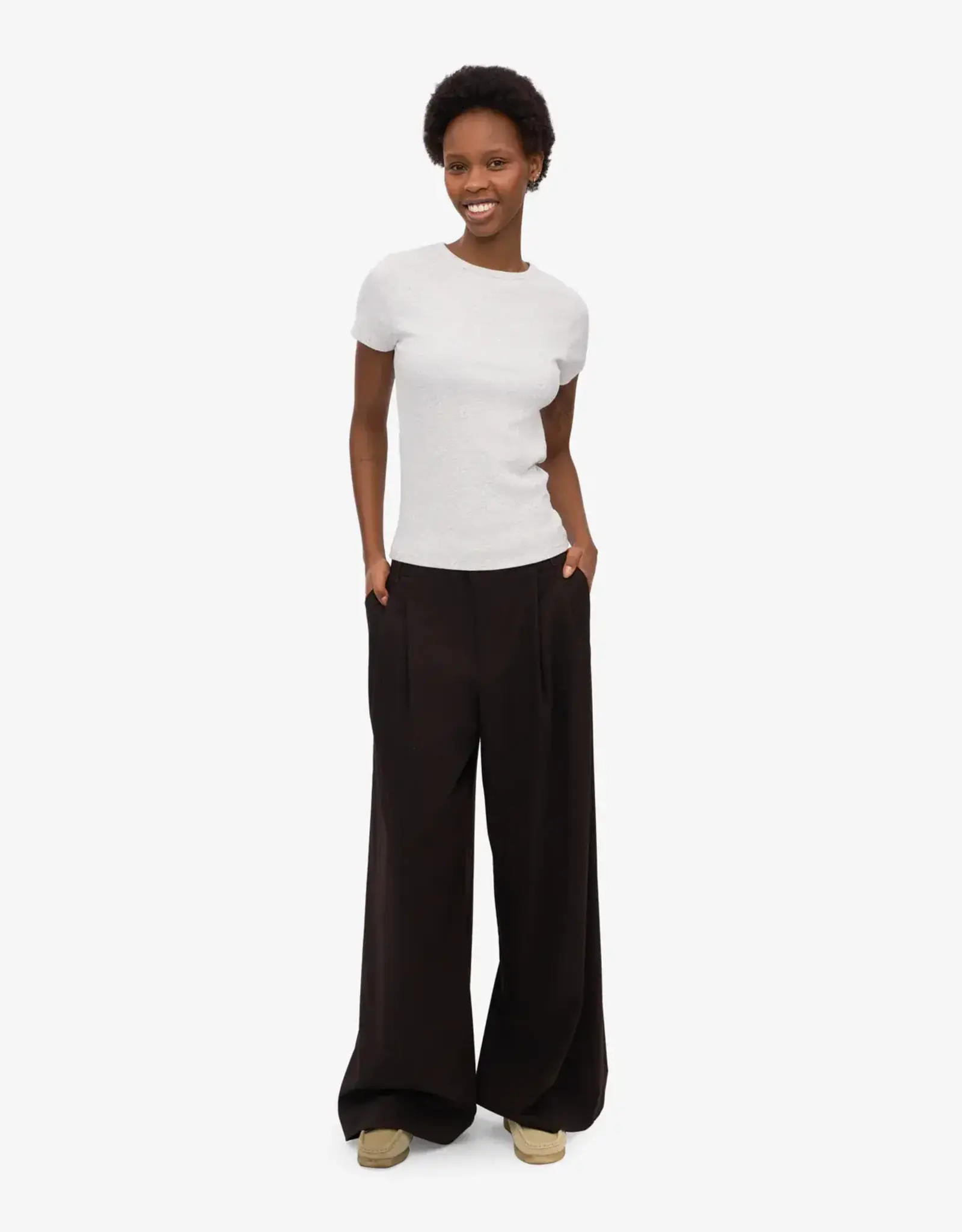 Colorful Standard T-Shirt 'Organic Rib SS' - Snow Melange  - Colorful Standard