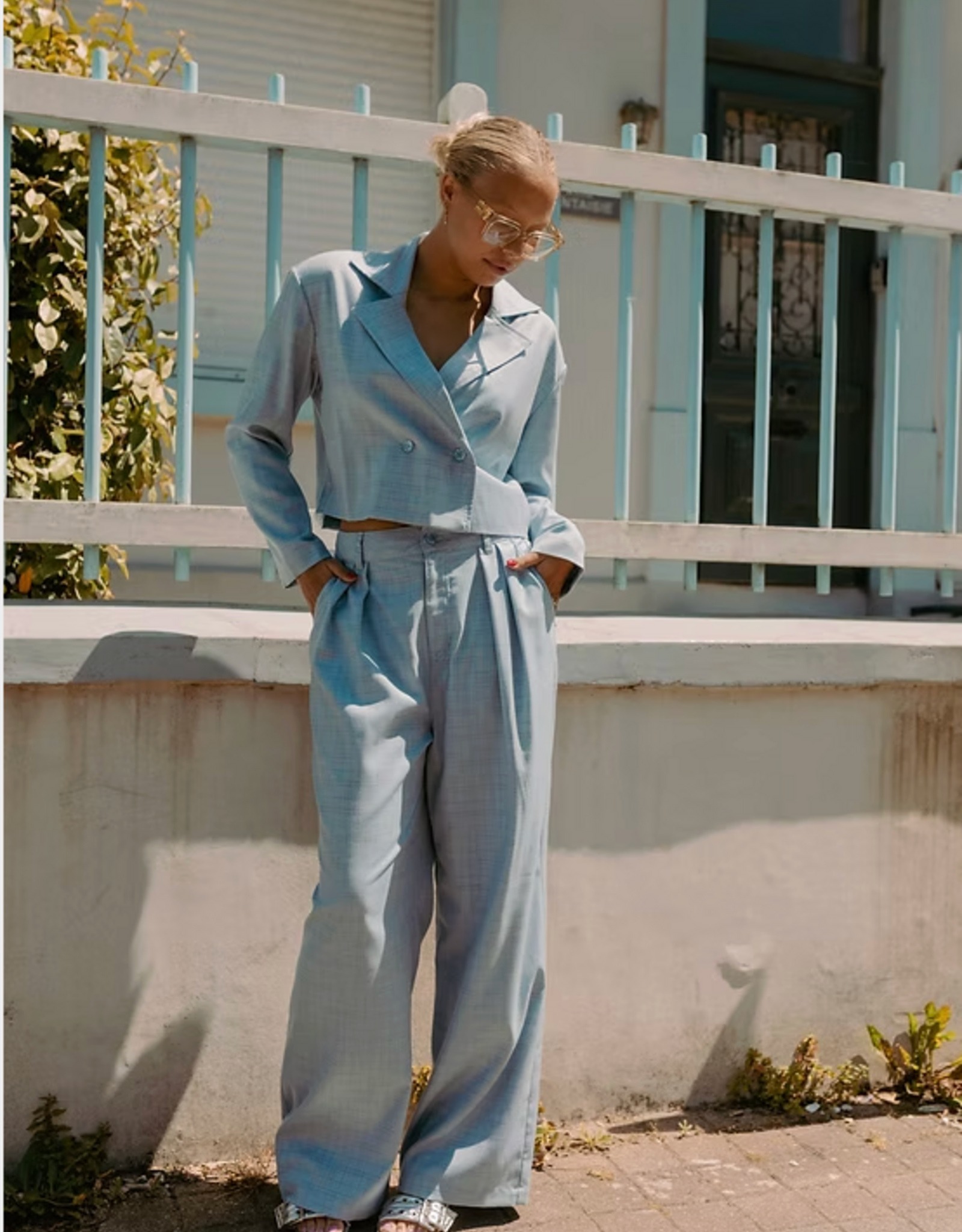 Monré Broek 'Ivy' - Blauw - Monré