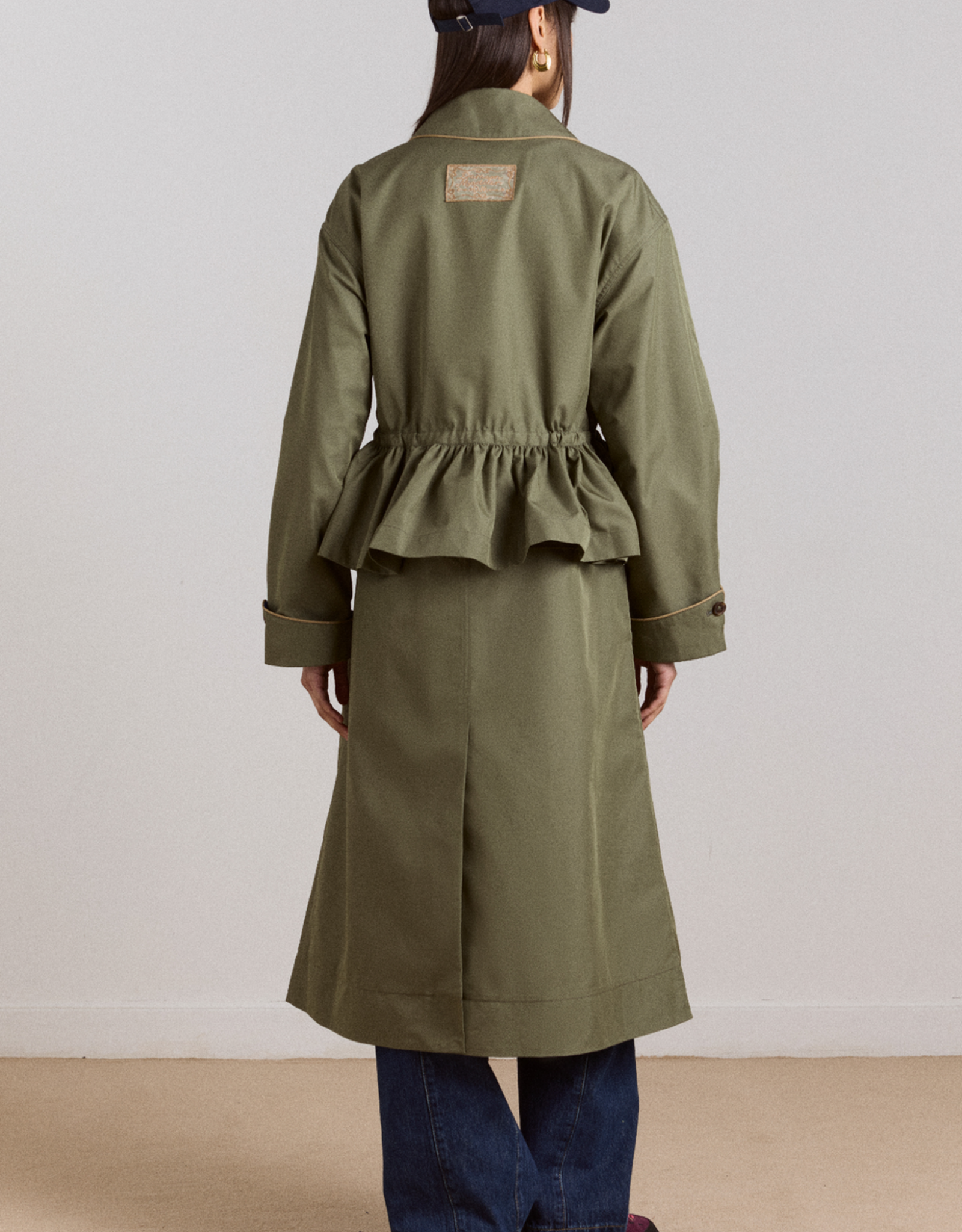 Damson Madder Trench 'Myrtle' - Sage - Damson Madder