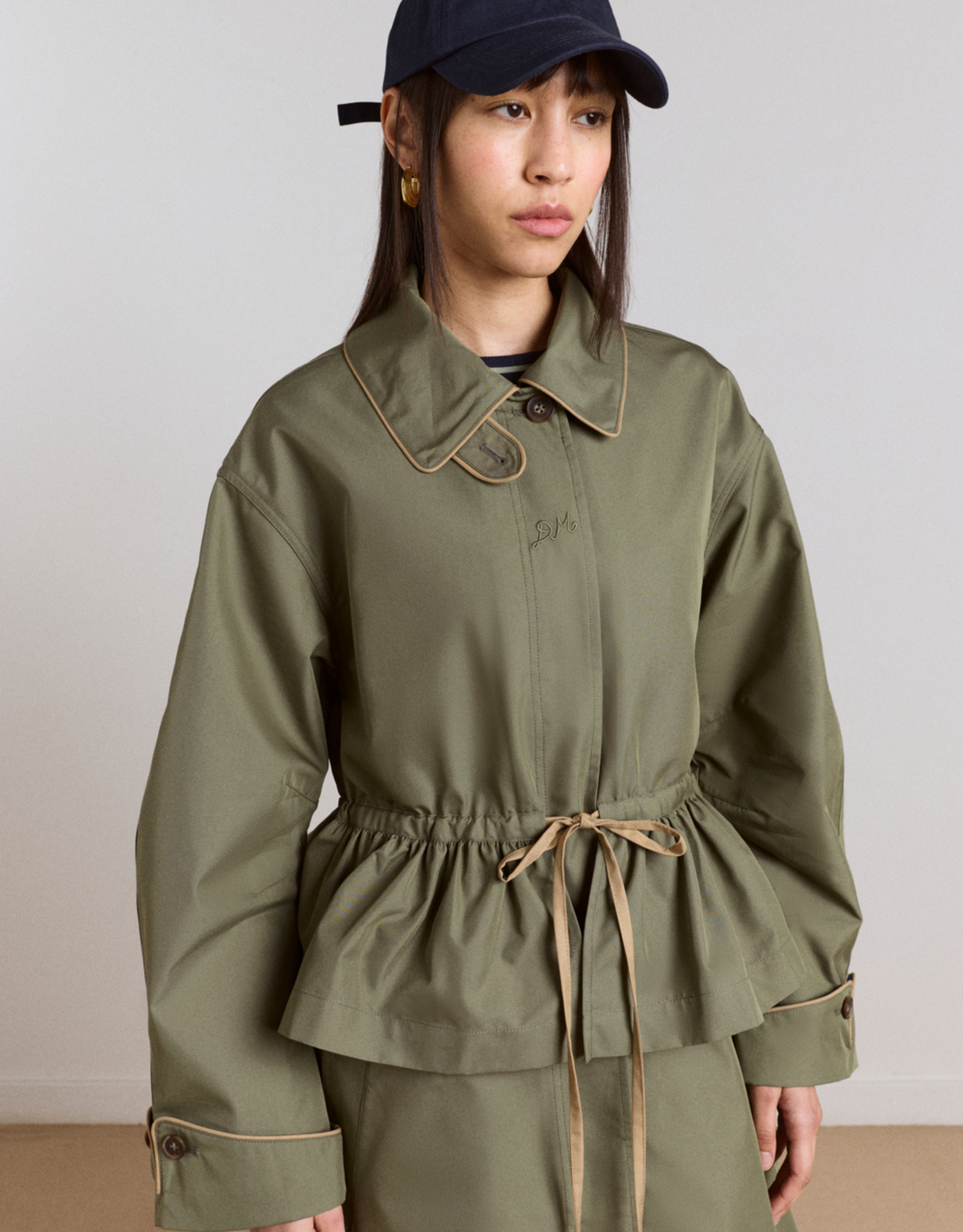 Damson Madder Trench 'Myrtle' - Sage - Damson Madder