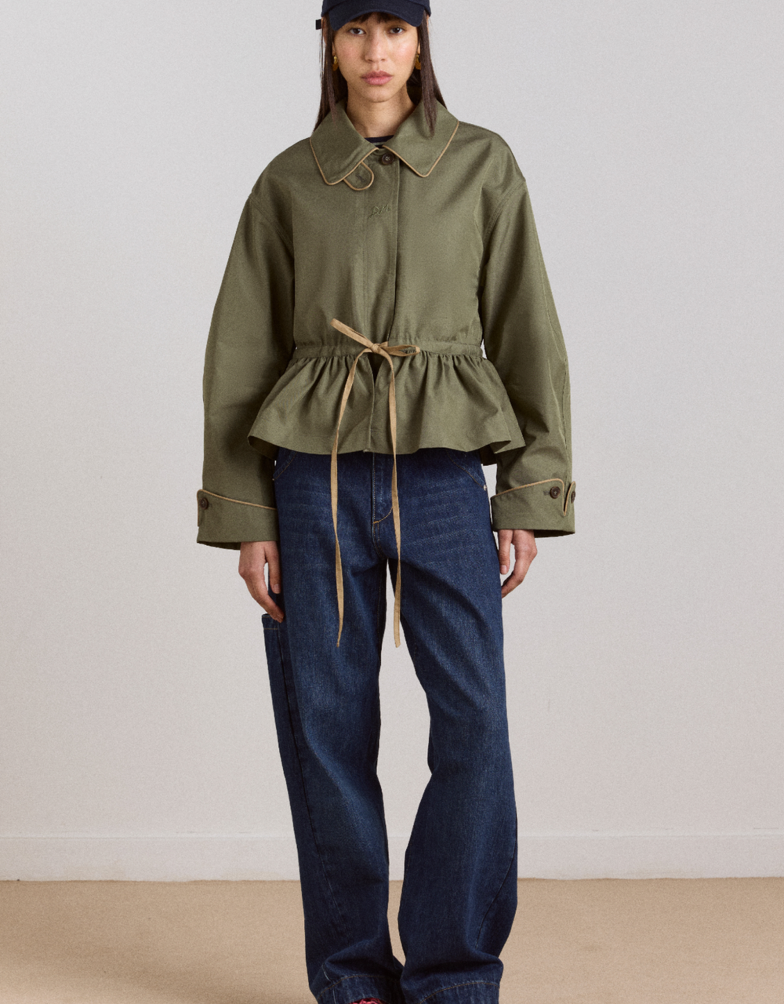 Damson Madder Trench 'Myrtle' - Sage - Damson Madder