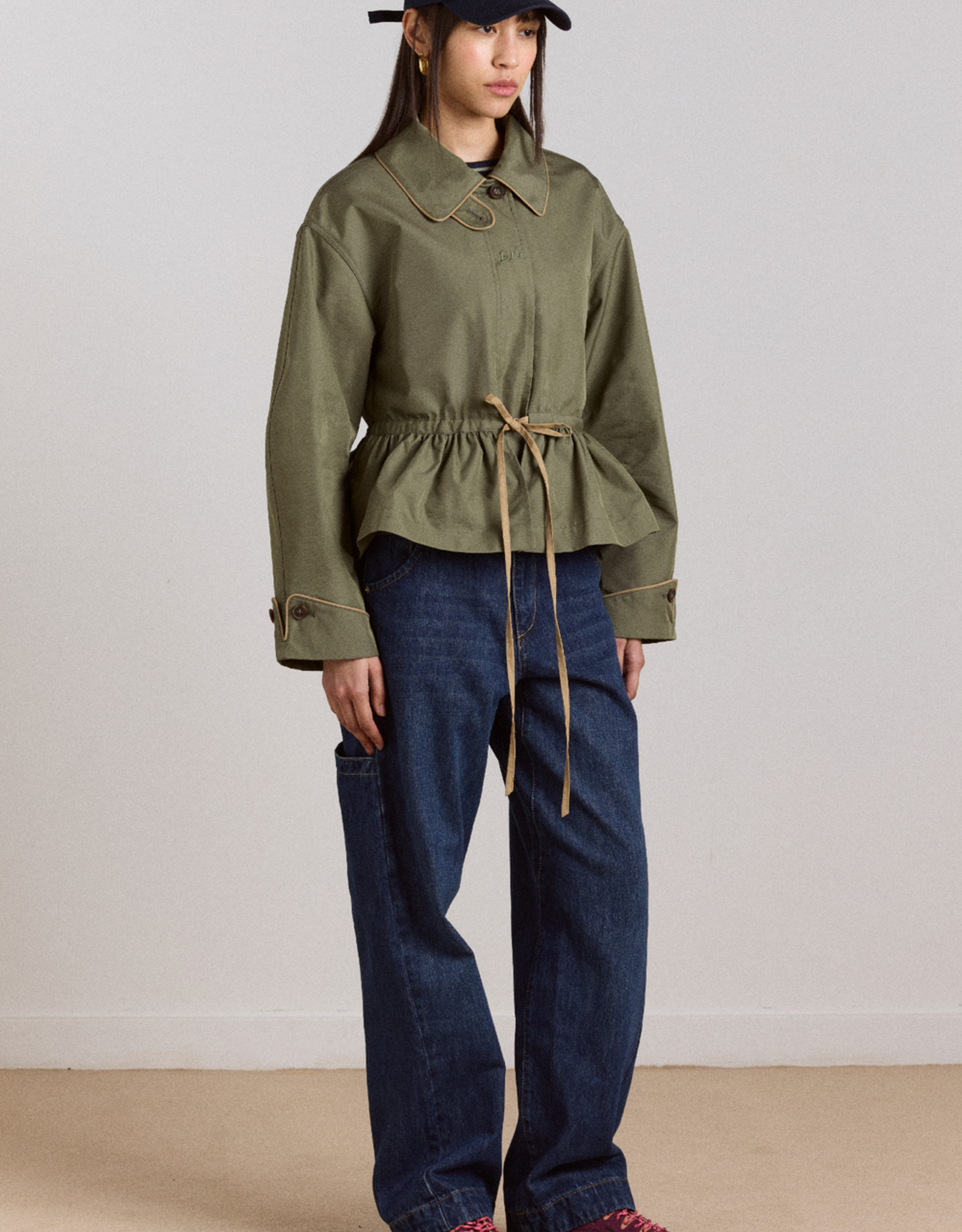 Damson Madder Trench 'Myrtle' - Sage - Damson Madder