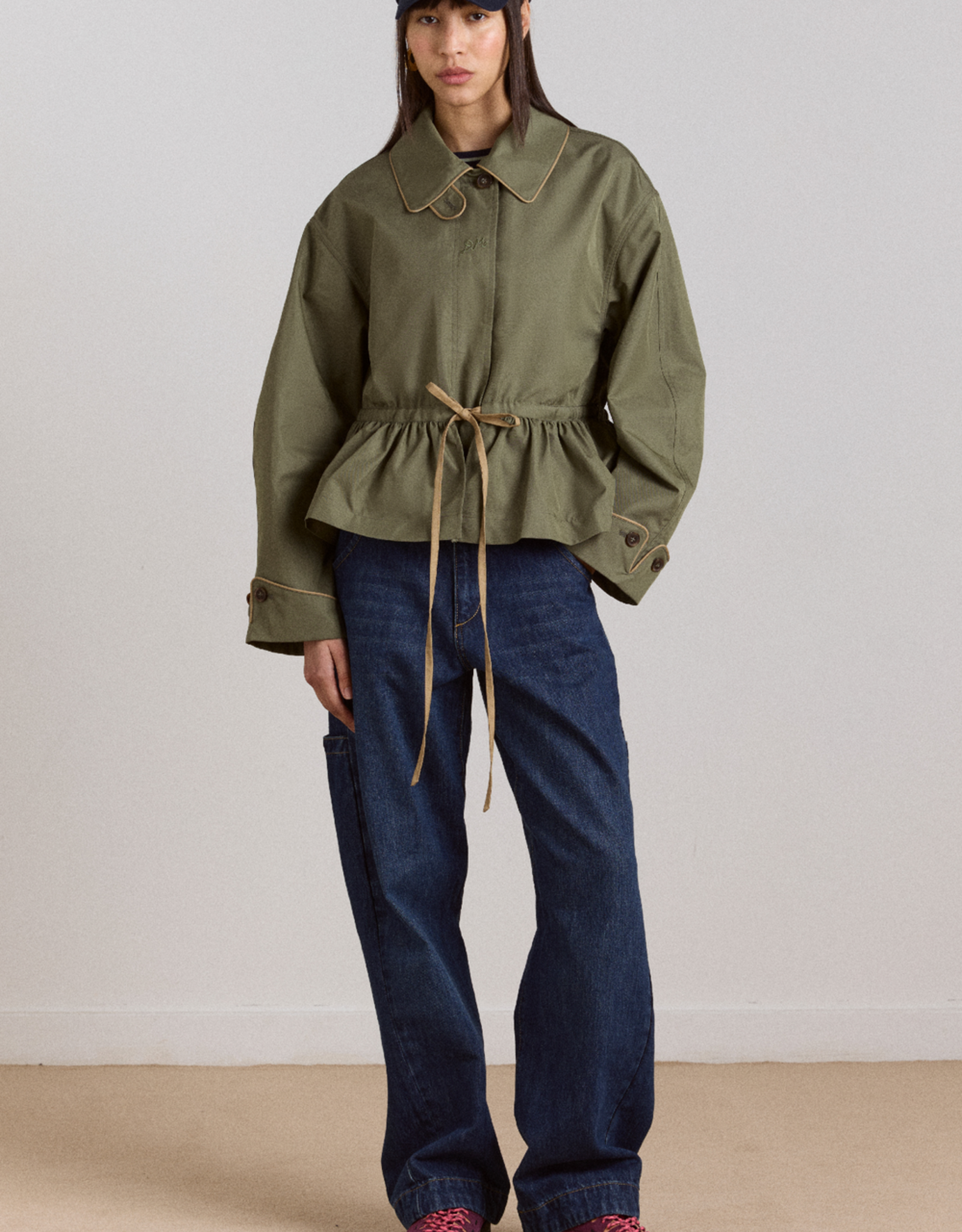 Damson Madder Trench 'Myrtle' - Sage - Damson Madder