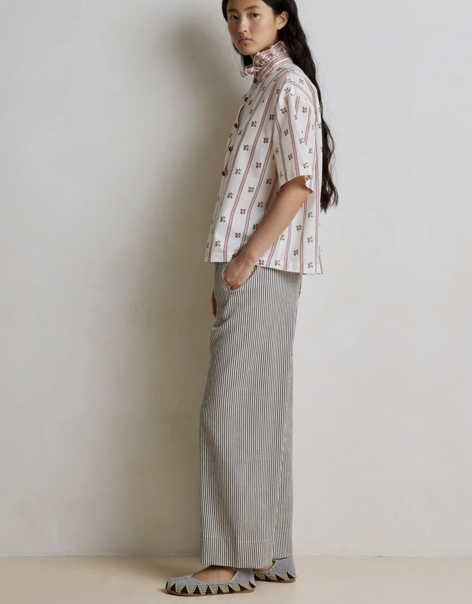 Hod Paris Broek Stripe 'Jim' - Carbon - Hod Paris