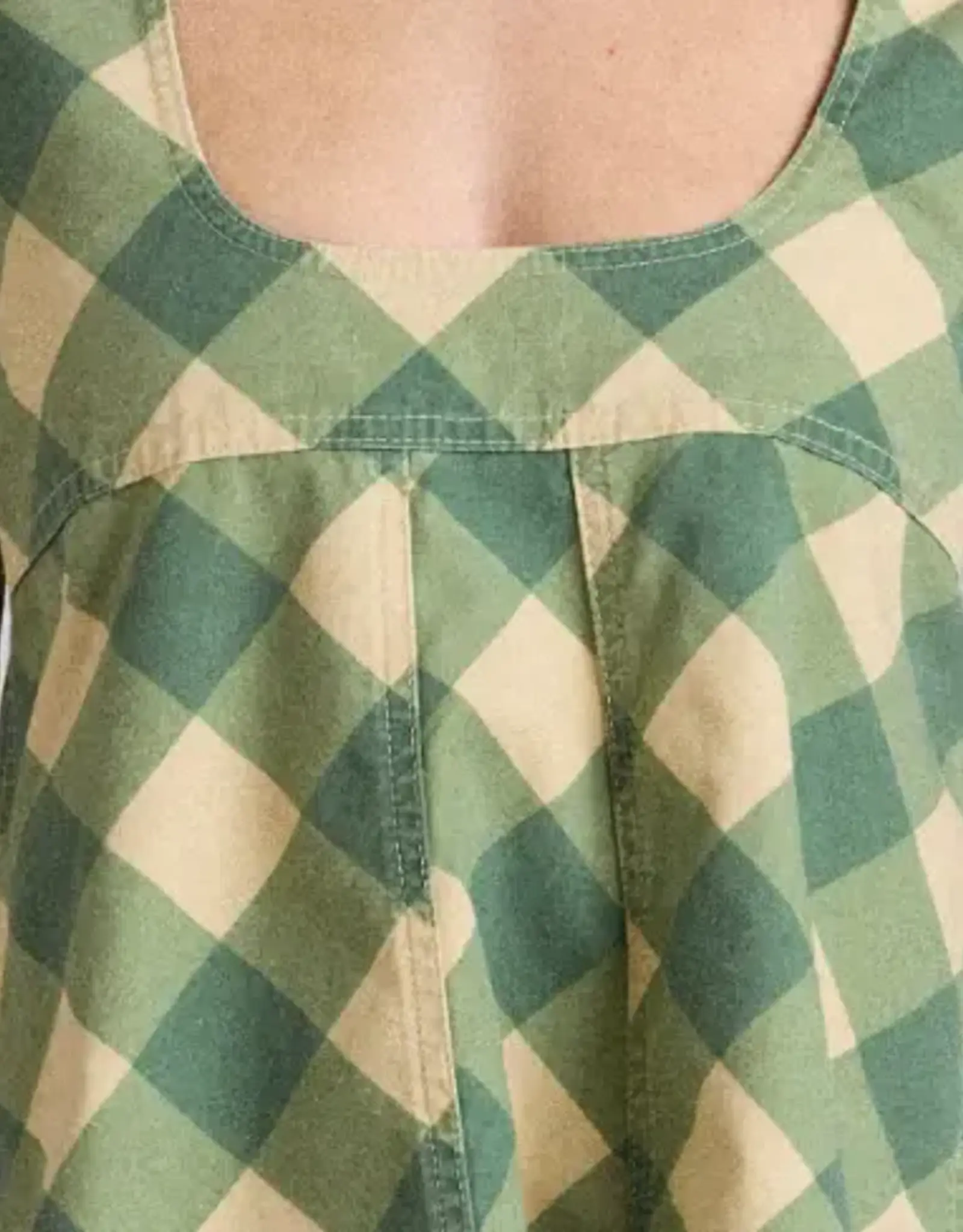 Damson Madder Jurk 'Bridget' - Green Butter Gingham - Damson Madder