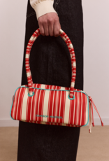 Damson Madder Bag Bowler 'Renne' - Cherry Deck Chair Stripe - Damson Madder