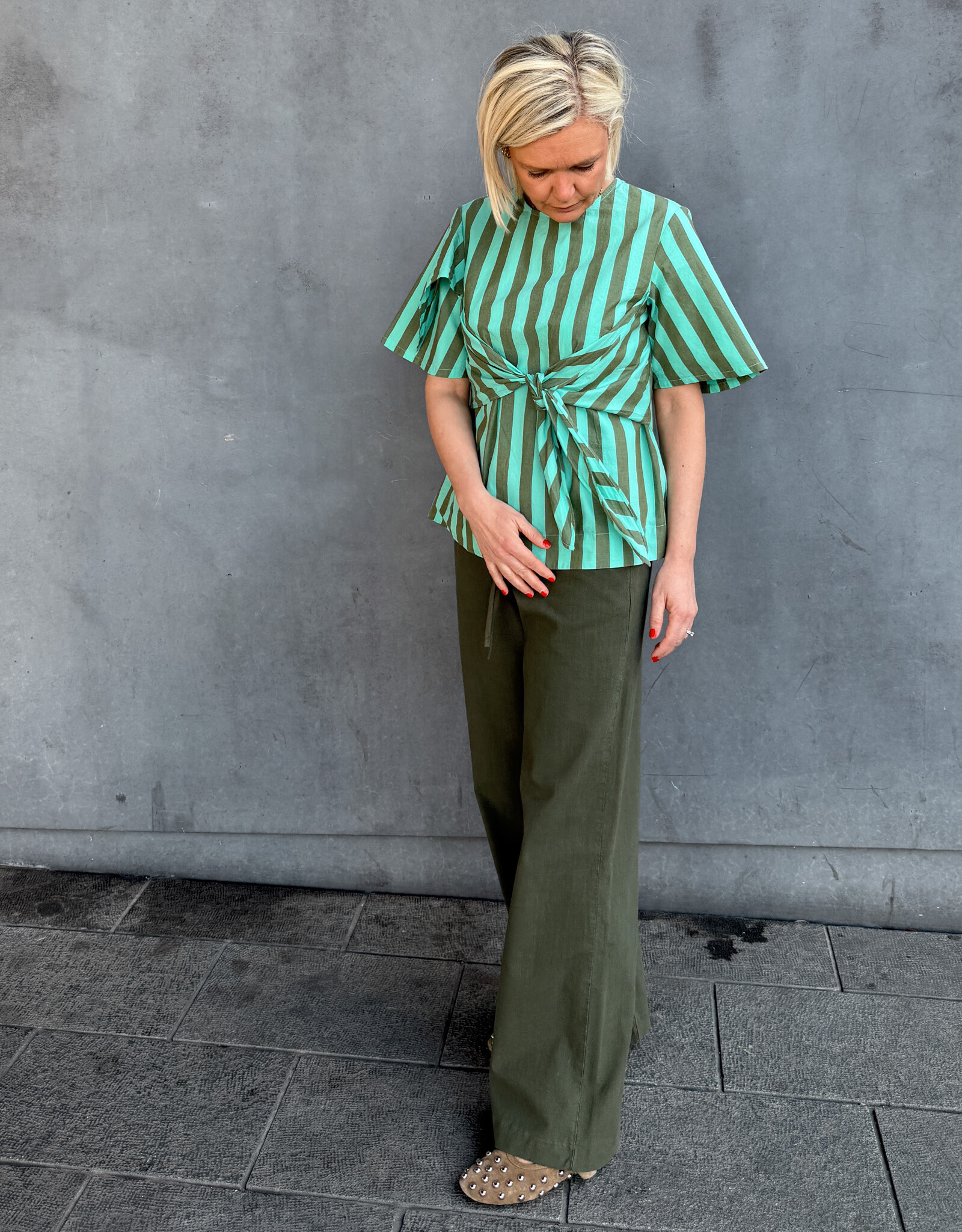 Hod Paris Broek 'Jeanne' - Kaki - Hod Paris