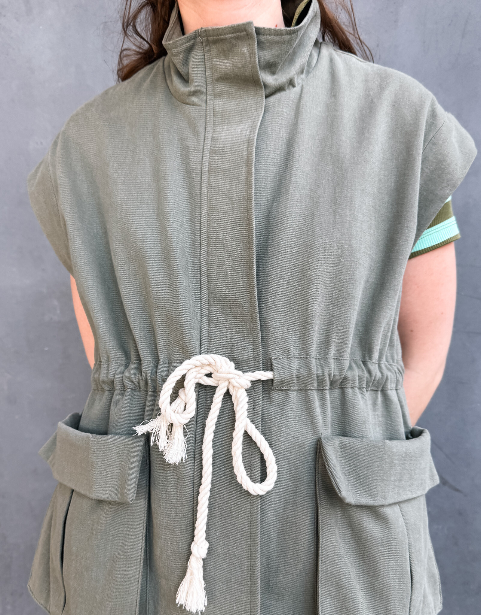 Orfeo - LMK Waistcoat 'Vivianna'  - Kaki - Orfeo