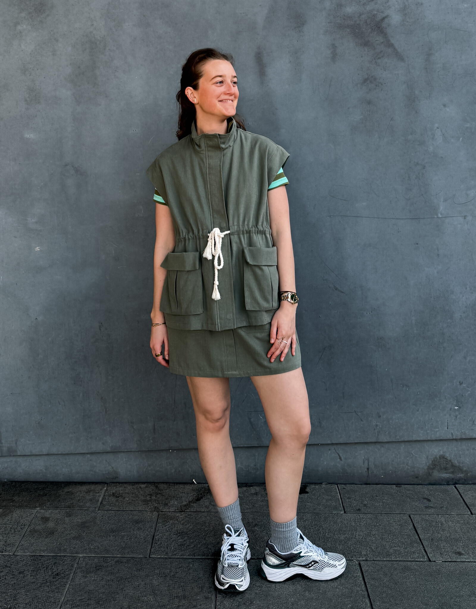 Orfeo - LMK Waistcoat 'Vivianna'  - Kaki - Orfeo