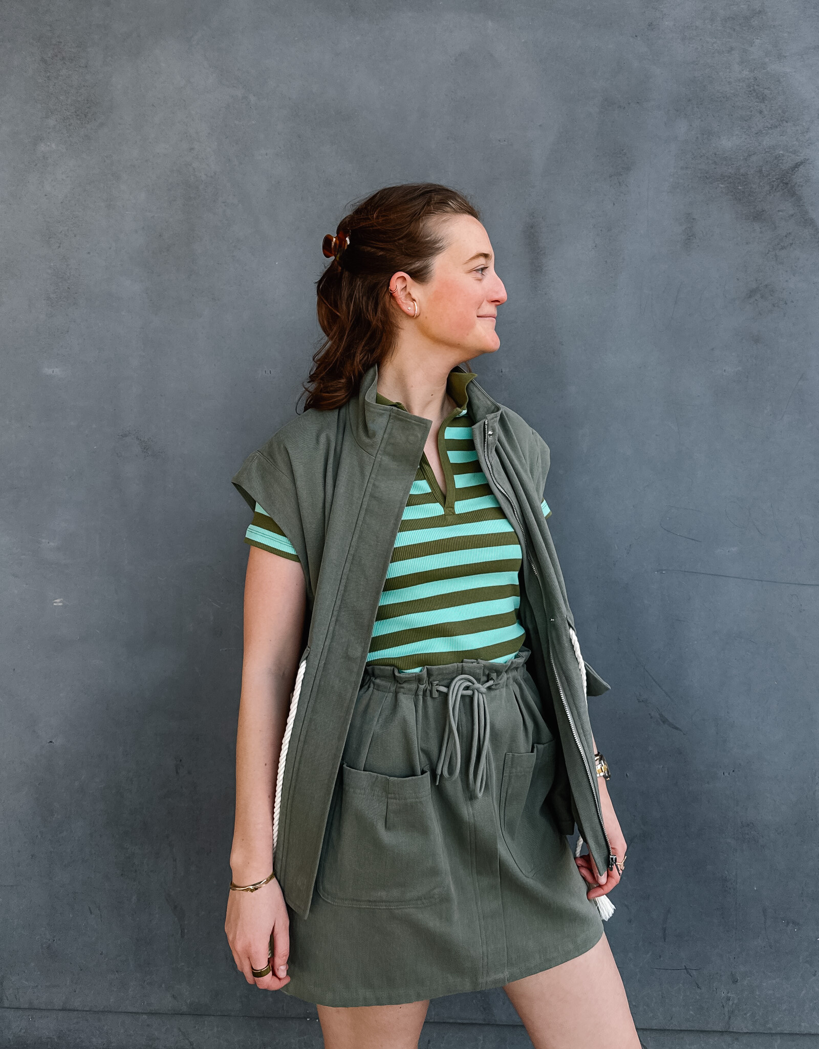 Orfeo - LMK Waistcoat 'Vivianna'  - Kaki - Orfeo