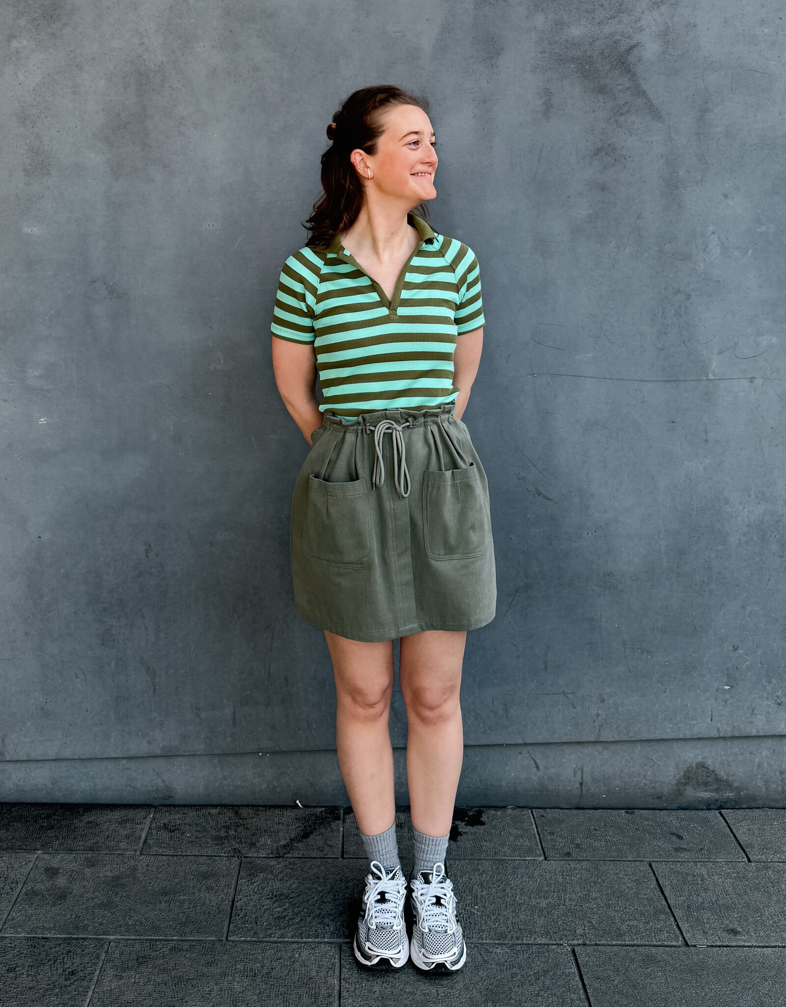 Damson Madder Polo 'Delphi' - Green - Damson Madder