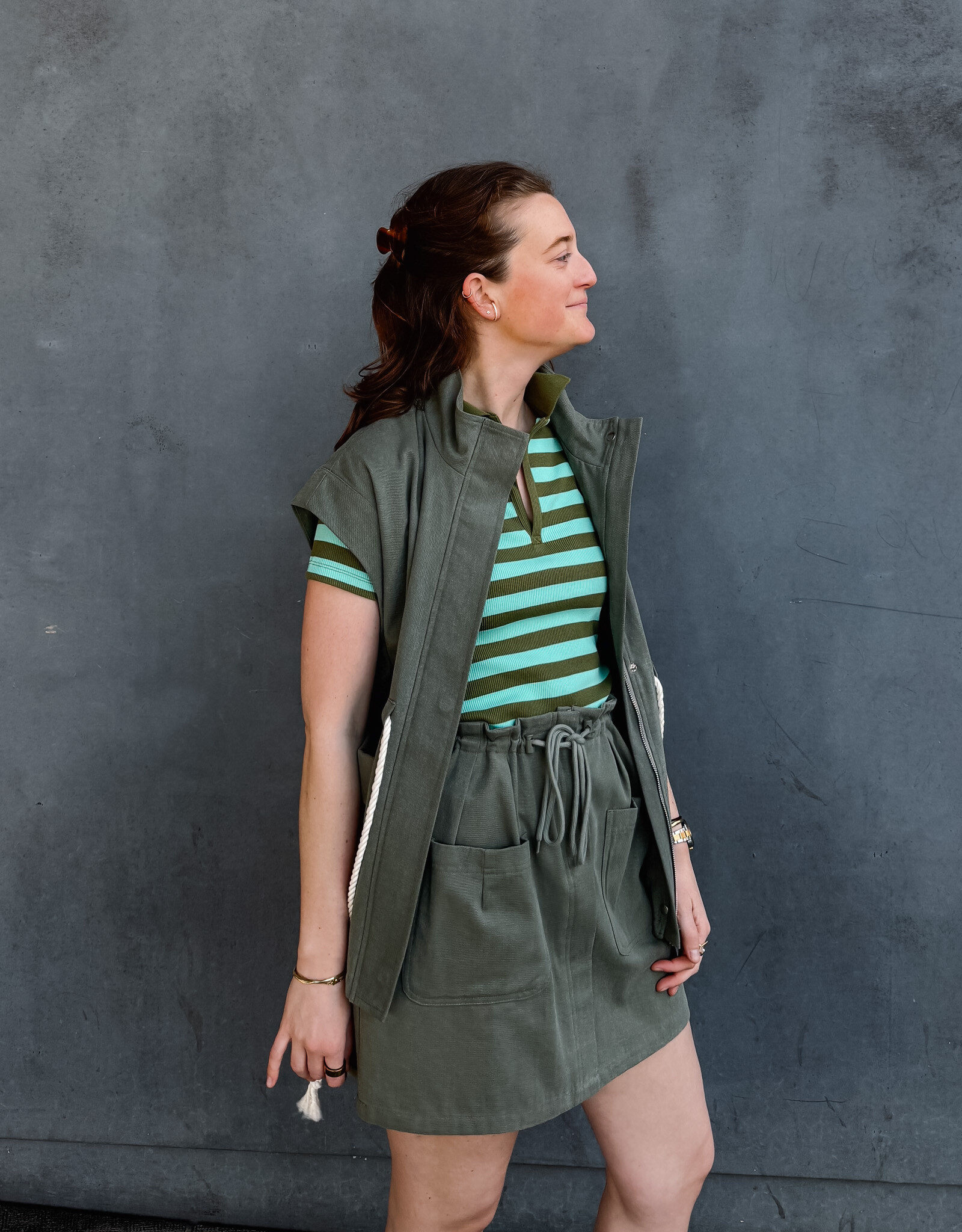 Damson Madder Polo 'Delphi' - Green - Damson Madder