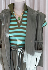 Damson Madder Polo 'Delphi' - Green - Damson Madder