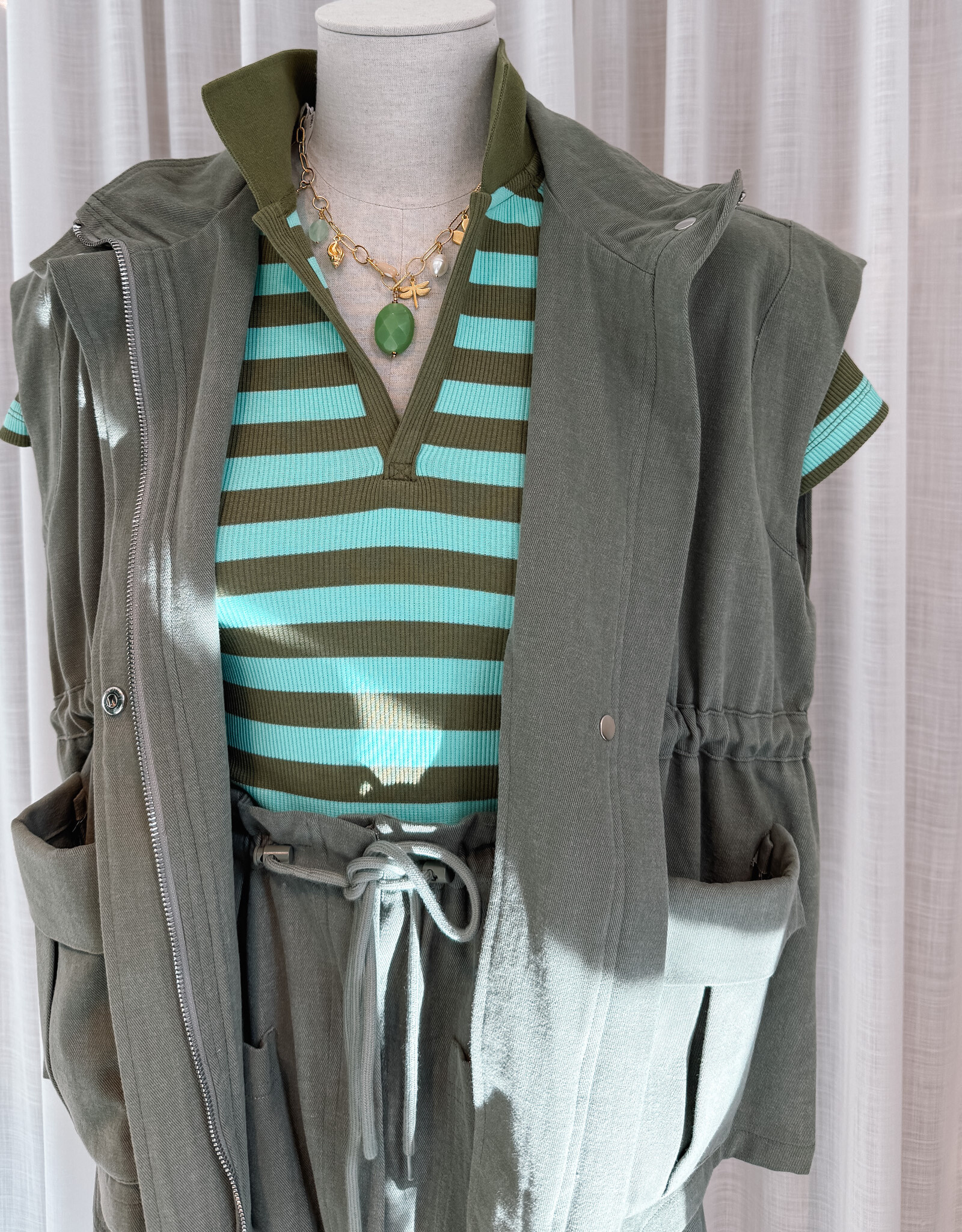 Damson Madder Polo 'Delphi' - Green - Damson Madder