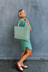 The Golden House Paris Cabas Stripe 'Mila' - Green/Pistache