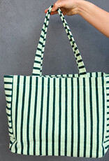 The Golden House Paris Cabas Stripe 'Mila' - Green/Pistache