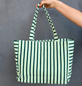 The Golden House Paris Cabas Stripe 'Mila' - Green/Pistache