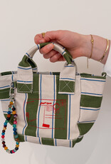 Becksöndergaard Bag Canvas 'Stripie Gabby' - Banana Palm Green - Beck Söndergaard