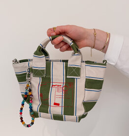 Becksöndergaard Bag Canvas 'Stripie Gabby' - Banana Palm Green - Beck Söndergaard