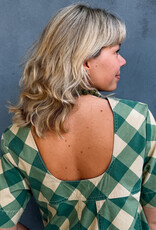 Damson Madder Jurk 'Bridget' - Green Butter Gingham - Damson Madder