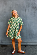 Damson Madder Jurk 'Bridget' - Green Butter Gingham - Damson Madder