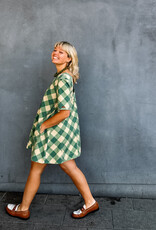 Damson Madder Jurk 'Bridget' - Green Butter Gingham - Damson Madder