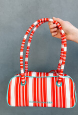 Damson Madder Bag Bowler 'Renne' - Cherry Deck Chair Stripe - Damson Madder