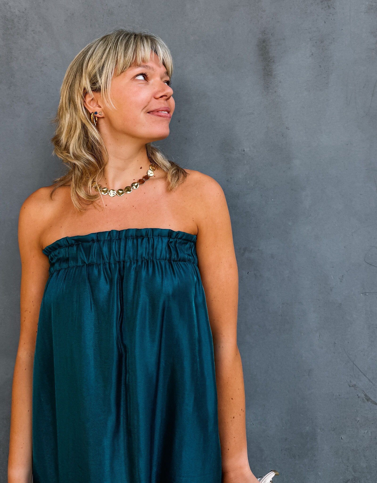 Monré Jurk 'Felice' - Blue - Monré