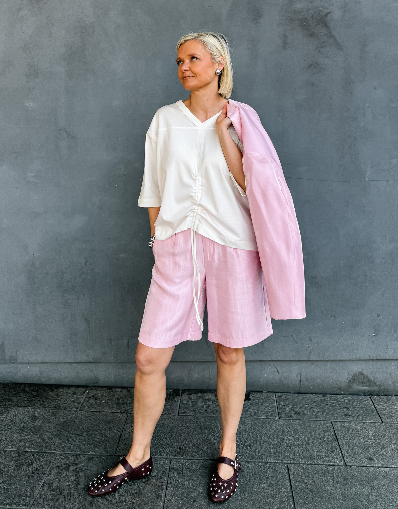 Catwalk Junkie T-Shirt 'Strap Detail' - Off White - Catwalk Junkie