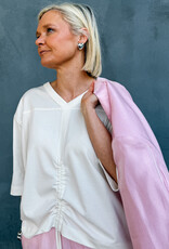 Catwalk Junkie T-Shirt 'Strap Detail' - Off White - Catwalk Junkie