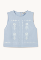 The Tiny Big Sister Top 'Embroidered' - Blue - The Tiny Big Sister