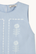 The Tiny Big Sister Top 'Embroidered' - Blue - The Tiny Big Sister
