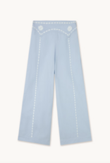 The Tiny Big Sister Broek Wide 'Embroidered' - Pretty Blue -  The Tiny Big Sister