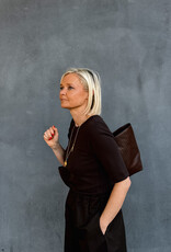 Withblack T-Shirt 'Lullu' - Chocolate - Withblack