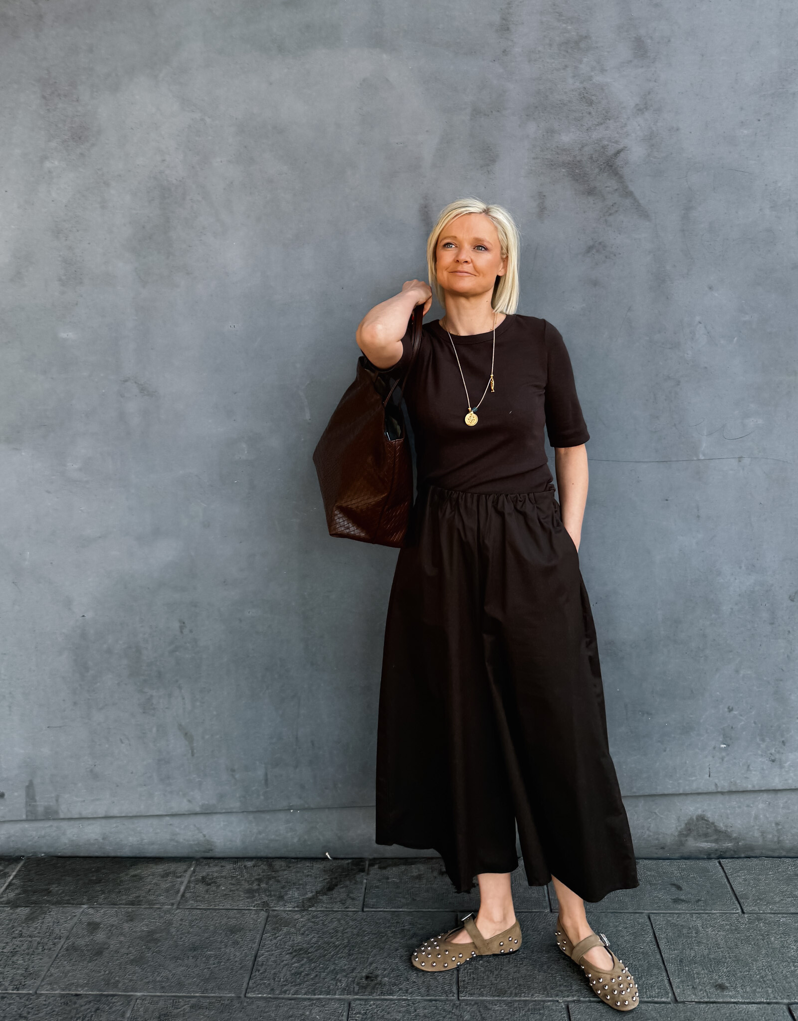 Withblack T-Shirt 'Lullu' - Chocolate - Withblack