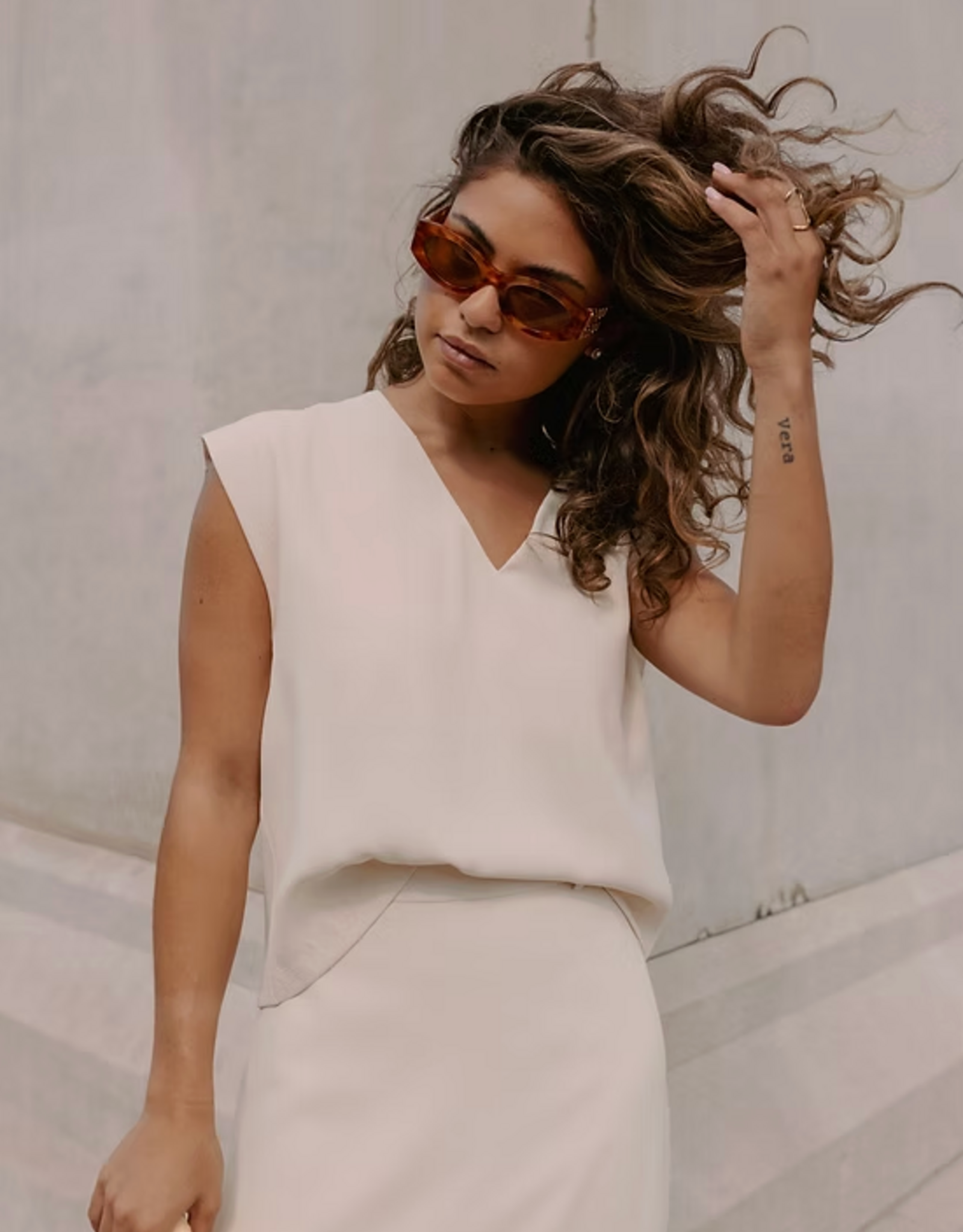 Monré Top 'Jojo' - Ecru - Monré